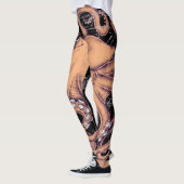 Leggings Rose octopique orange (Gauche)