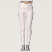 Leggings Rose-or points motif beige arrière - plan (Devant)