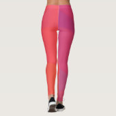 Leggings rose, orange, moderne, simple, cool, art tendance (Dos)