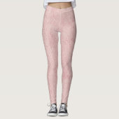 Leggings Rose Pâle Uni Texturé (Devant)