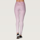 Leggings Rose Parties scintillant Lecteurs Monogramme Perso (Dos)