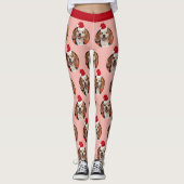 Leggings Rose photo pour animaux de compagnie Gold Red Sant (Devant)