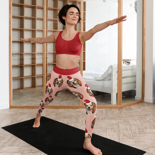 Leggings Rose photo pour animaux de compagnie Gold Red Sant