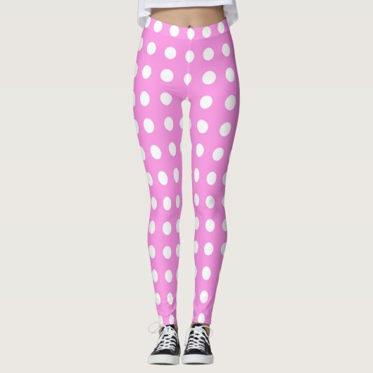 Leggings Rose - Pointe un point design (Devant)
