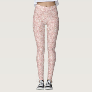 Leggings Rose Poudré Pailleté Glitzy