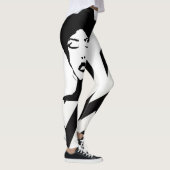 Leggings Rose Pour Les Legings Zag De B&W Zig (Droite)