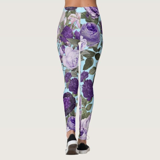 Leggings rose pourpre avec motif papillon (Dos)