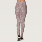 Leggings Rose Poussiéreuse Motif Texturé Abstrait (Dos)