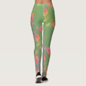 Leggings Rose romantique et jambe de mousse (Dos)