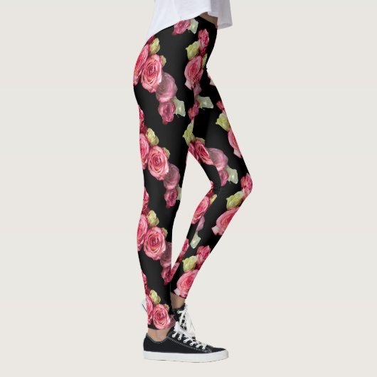 Leggings Rose rose floral (Droite)