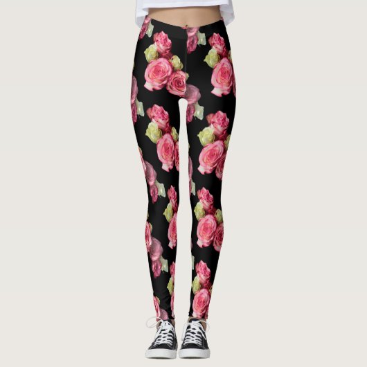 Leggings Rose rose floral (Devant)