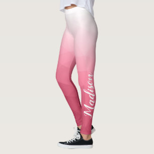 Leggings Rose rose Gradient Mesh géométrique Nom du Motif