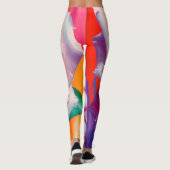 Leggings Rose rose gras Artsy style bohème (Dos)