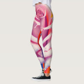 Leggings Rose rose gras Artsy style bohème (Gauche)