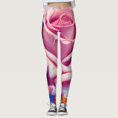 Leggings Rose rose gras Artsy style bohème (Devant)