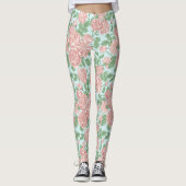 Leggings Rose rose Jardin Bouquet Motif (Devant)