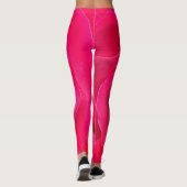 Leggings Rose rose romantique rouge (Dos)