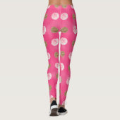 Leggings rose roses or Floral rose chaud (Dos)