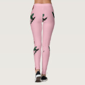 LEGGINGS ROSE ROUGE SUR ROSE (Dos)