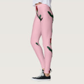 LEGGINGS ROSE ROUGE SUR ROSE (Gauche)
