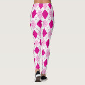 Leggings Rose sur Jacquard rose (Dos)