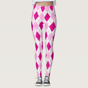Leggings Rose sur Jacquard rose