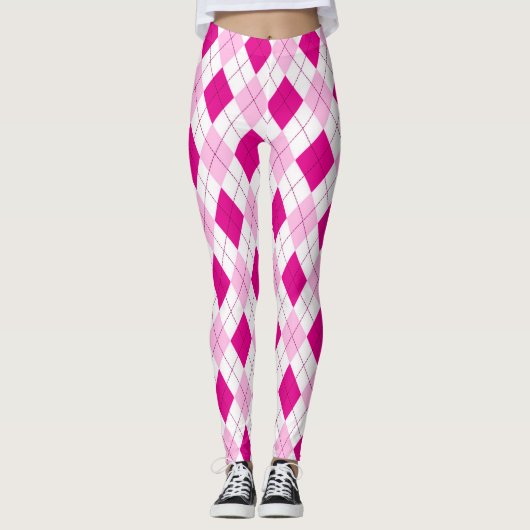 Leggings Rose sur Jacquard rose (Devant)