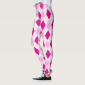 Leggings Rose sur Jacquard rose (Gauche)