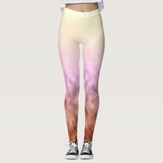 Leggings Rose tombée au miel (Devant)