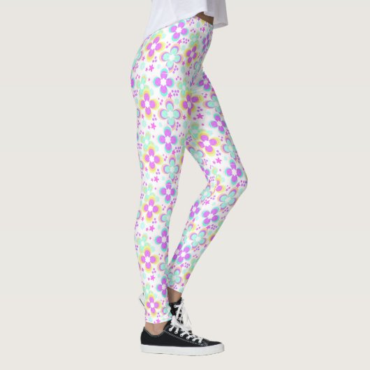 Leggings Rose, turquoise, floral (Droite)