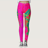 Leggings rose vert géant de Thunder_Cove de homard (Devant)