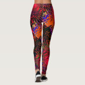 Leggings Rose vert rouge rouge rouge du Kaleidoscope (Dos)