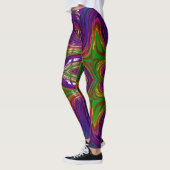 Leggings ~ rose vert violet ~ Original (Gauche)