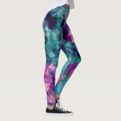 Leggings Rose violet Turquoise bleu Inky Splatz Mode (Droite)