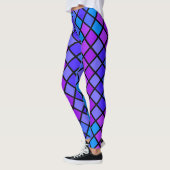 Leggings Rose violet Turquoise Mosiac (Gauche)