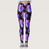 Leggings Rose violets (Devant)