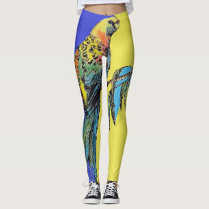 Leggings Rosella Parrot Aquarelle Marine Légendes d'oiseau