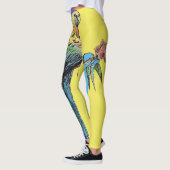 Leggings Rosella Parrot Aquarelle Marine Légendes d'oiseaux (Gauche)