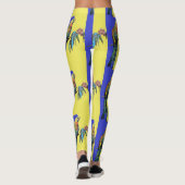 Leggings Rosella Parrot Aquarelle Marine Légendes d'oiseaux (Dos)