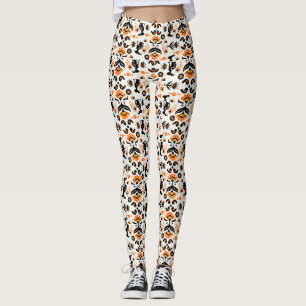 Leggings Rosemaling Art Populaire Norvégien
