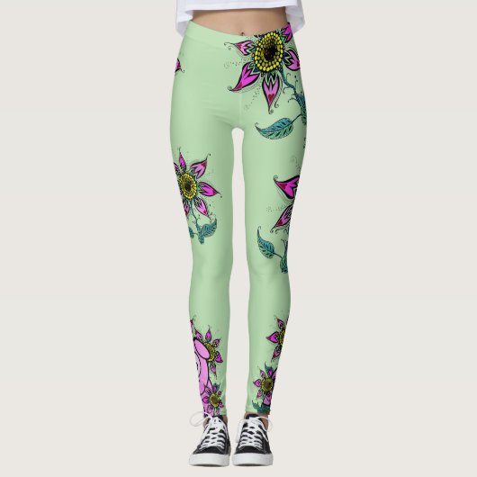 Leggings roses (Devant)