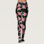 Leggings Roses à motifs roses (Dos)