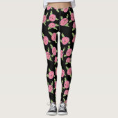 Leggings Roses à motifs roses (Devant)