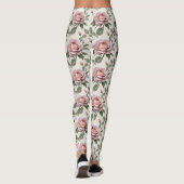 Leggings Roses anglaises classiques dans des teintes douces (Dos)