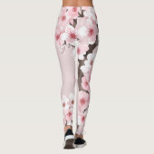 Leggings roses aux fleurs de cerisier (Dos)