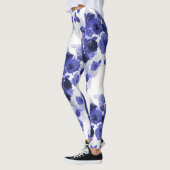 Leggings Roses bleu pourpre (Gauche)