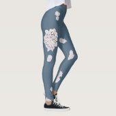 Leggings Roses bleues et blanches (Droite)