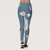 Leggings Roses bleues et blanches (Dos)