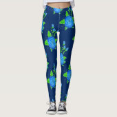 Leggings Roses bleus (Devant)