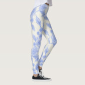 Leggings Roses bleus et blancs (Droite)